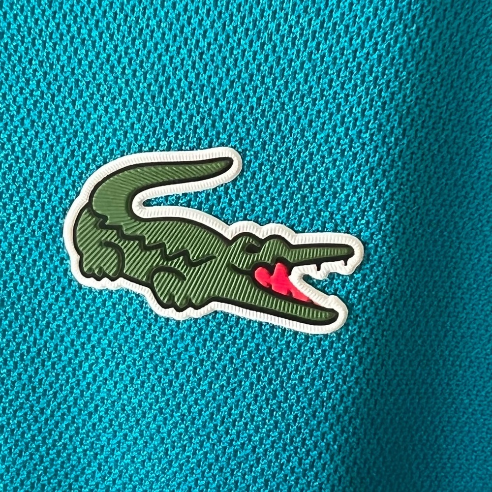 LACOSTE SPORT ULTRA DRY RESISTANT PIQUÉ COLOR-BLOCK POLO SHIRT - Picture 8 of 11